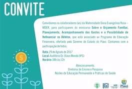 Programa de Educação Financeira oferece curso aos servidores da Evangelina
